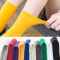 Unisex Rainbow Color Men Socks 100 Cotton Harajuku Colorful Mid Socks Men Standard 1 Pair