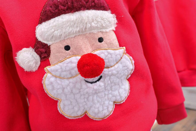 Family Clothes 2020 Winter Sweater Christmas Santa Claus Children Clothing Kid shirt Polar Fleece Warm Family Matching Outfits