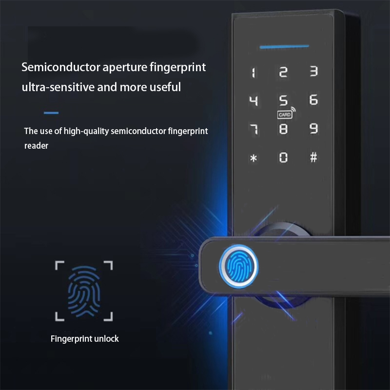 Tuya WiFi smart lock Door Fingerprint Lock Smart home lock fechadura digital lock Electronic Password RFID card key ,home hotel