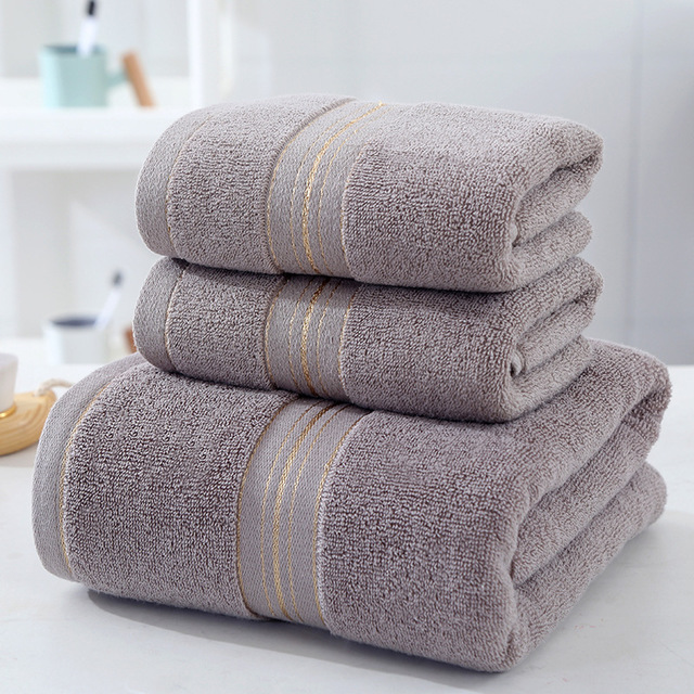 Drop Shipping 2pcs Hand Face Towel 100% Cotton 1pc Bath Towel Absorbent Travel Sport Towels Terry Washcloth 3pcs/set Towel set