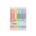10Pcs Double-end Erasable Highlighter Pen Markers Pastel Liquid Chalk Marker Fluorescent Milkliner Highlighters Color