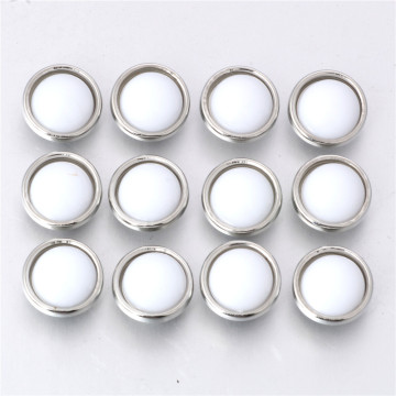 10pcs/lot New White Resin Snap Round Mini Snaps Buttons for Snaps Jewelry Fit 12mm Snap Bracelets Earring ZL221
