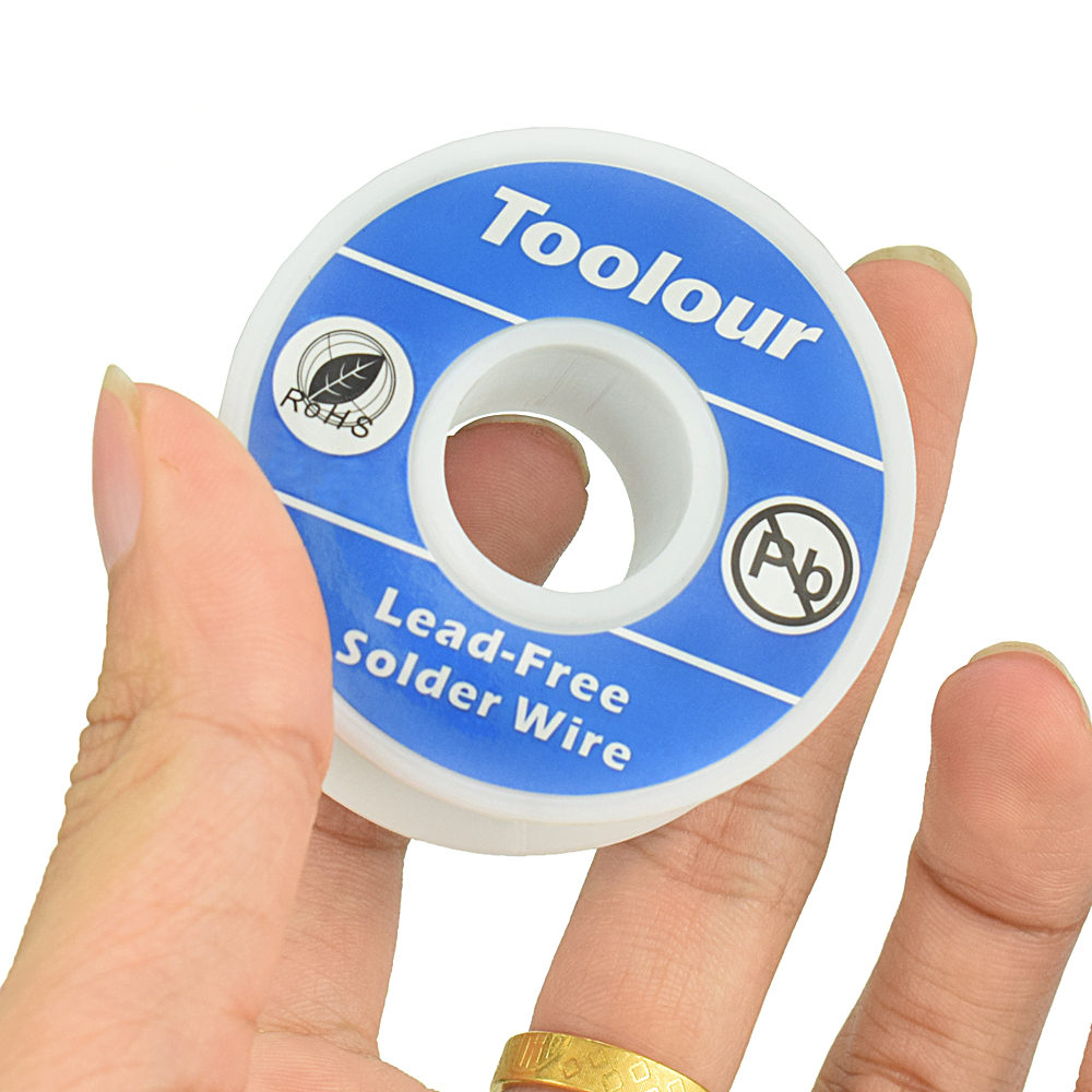 Toolour 2pcs/lot Lead-free Solder Wire 1mm Welding Iron Wire Reel FLUX 2.0% 45FT Tin Lead Tin Wire Melt Rosin Core Solder Wire