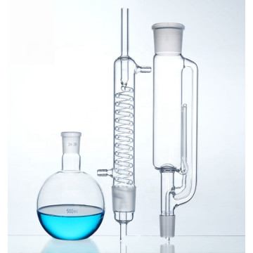 Lab Glass Soxhlet Extractor,Extraction Apparatus Soxhlet with Coiled Condenser,condenser and Extractor Body,Lab Glassware