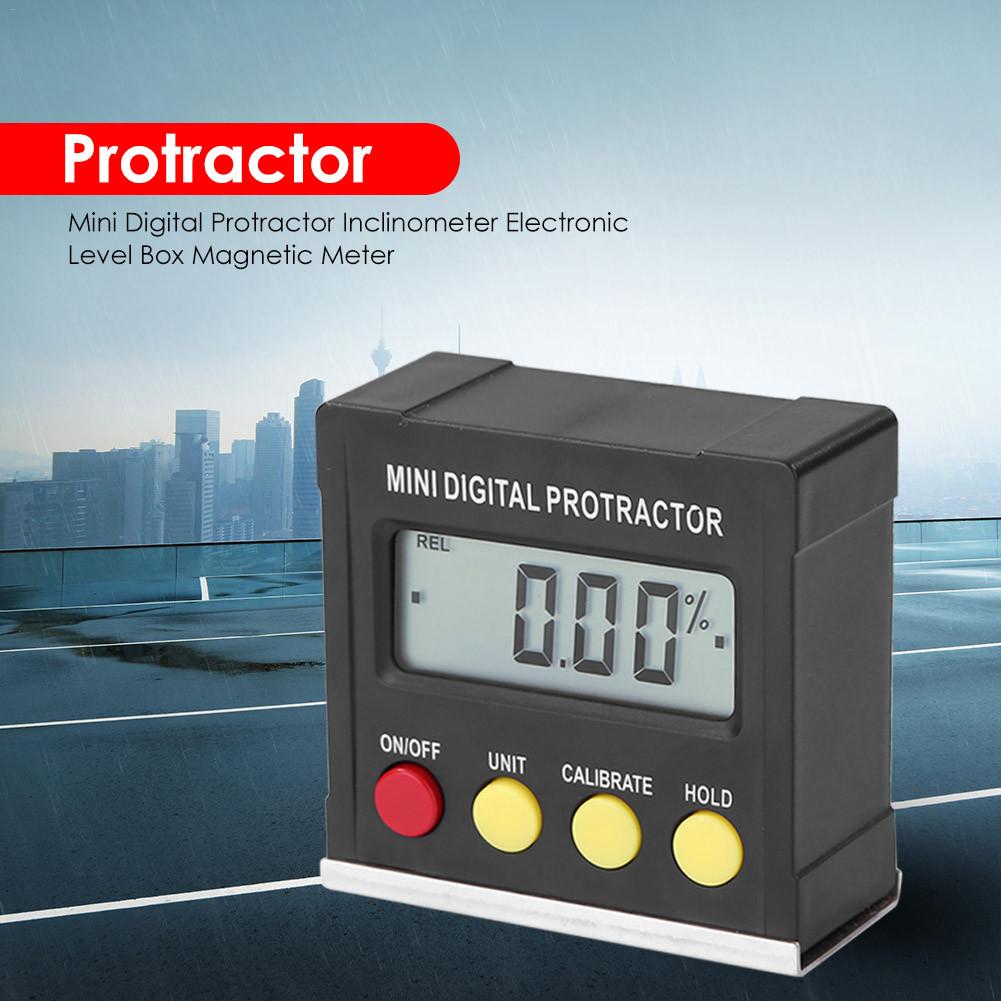 Horizontal Angle Meter Digital Protractor Inclinometer Electronic Level Box Magnetic Base Measuring Tools