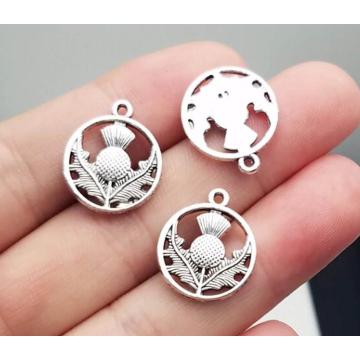 30pcs/lot--16mm, Thistle cham,Antique silver plated Thistle charms,DIY supplies, Jewelry accessories