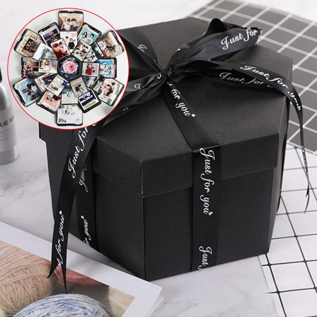 Creative Hexagon Explosion Gift Box, Love Memory DIY Photo Album Birthday Gift And Surprise Box Wedding, Valentine's Day Gift