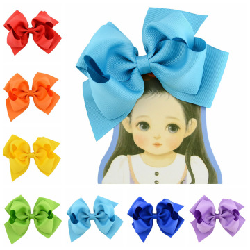1piece 6inch Large Hair Accessories Double Layers Handmade Ribbon Hair Bow With Clip For Kids Hair Accessories 673