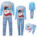 Christmas Red Matching Family Outfit Warm Casual Pajamas Sleepwear Print Bear Family Mom Dad Baby Kid New Year Gift Nightwear