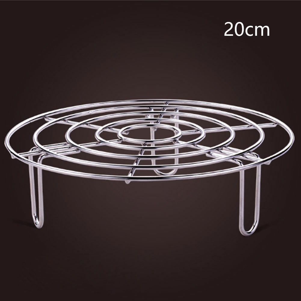 Pot Pan Cooking Stand Heavy Duty Round Durable Stainless Steel Pressure Cooker Steamer Rack Trivet Cookware