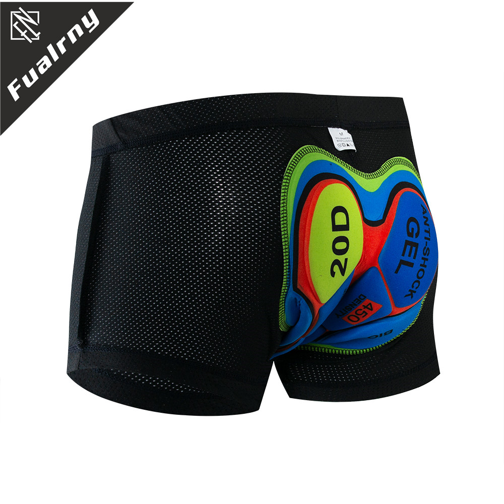FUALRNY 2021 Upgrade Cycling Shorts Cycling Underwear Pro 19D Gel Pad Shockproof Cycling Underpant Bicycle Shorts Bike Underwear