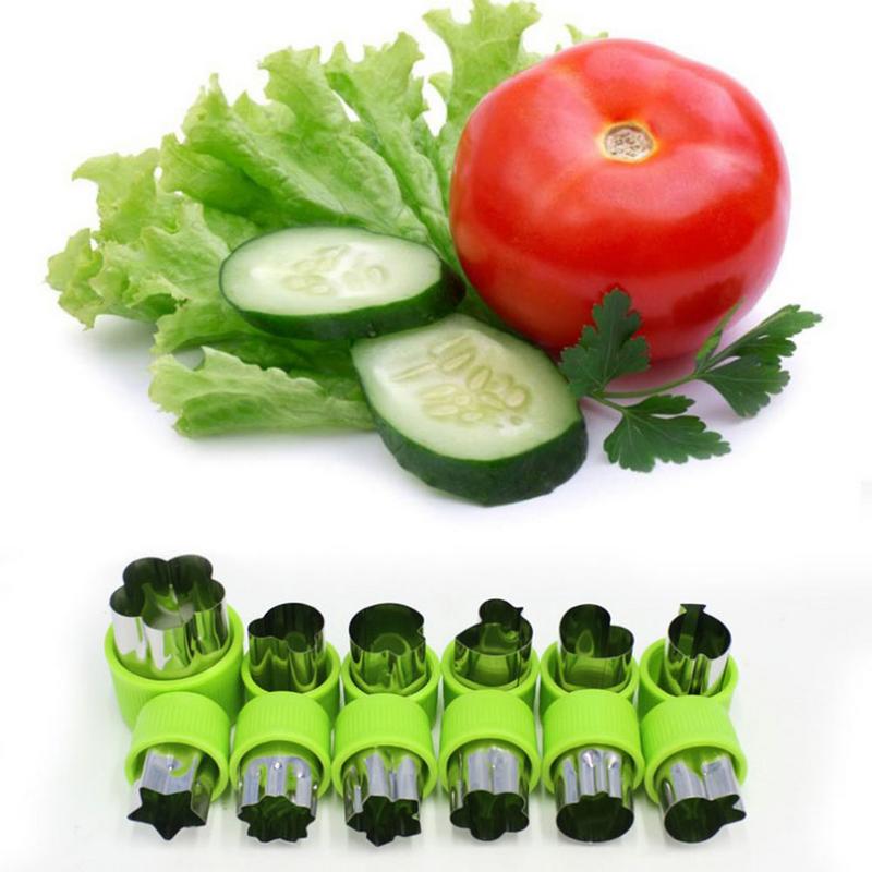 9/12pcs Vegetable Cutter Shapes Mini Pie Fruit Cookie Mold Cookie Cutter Kids Baking Tool Kitchen DIY Food Knife Accessories