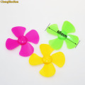 CHengHaoRan Yellow Red Blue four pages Fan leaf propeller 60mm in diameter Inner hole 1.95mm Toy Accessories Model part