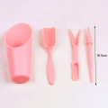 4pcs Mini Garden Tools Cylindrical Bucket Shovels Bonsai Potted Flowers Fleshy Plant Soil Plastic Spade Shovel Gardening Tools