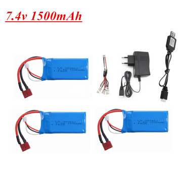 7.4V 1500mAh 2S Lipo Battery For Q39 Wltoys A959-B A969-B A979-B K929-B RC Desert Truck Car Spare Parts