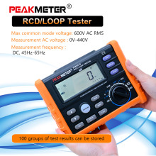 PM5910 Digital resistance meter RCD loop tester circuit switch tester Trip-out Current/Time Test RL Meter with USB Interface