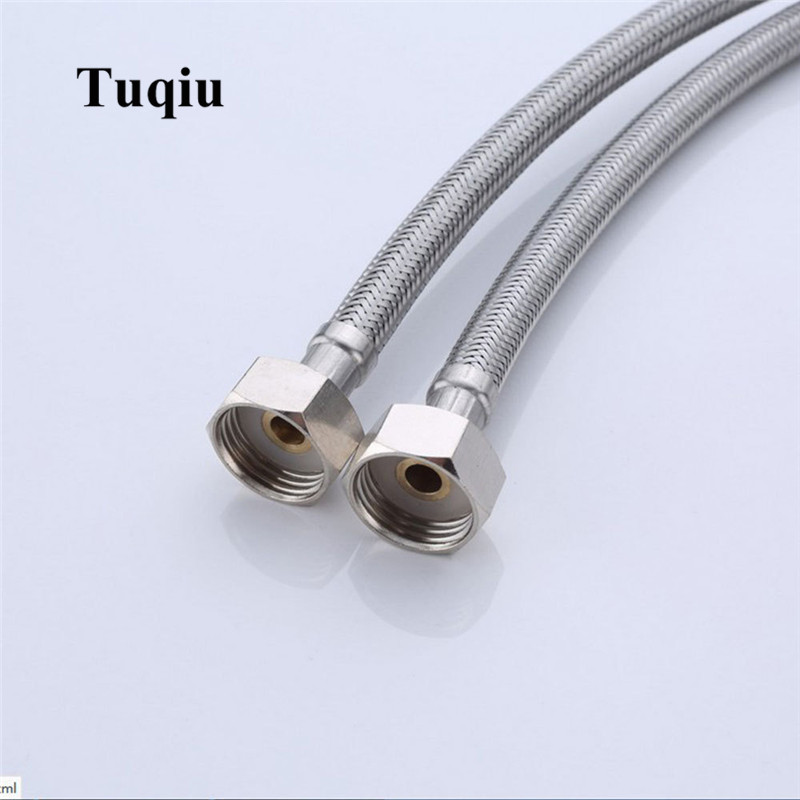 Faucet Hose 50-60 CM Flexible Plumbing Hose Faucets 1/2 ",3/8" Line Tubing Stainless Steel Bathroom Water Supply Line Hose