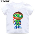 Cartoon Super Why Print Boys/Girls T shirt Kids Funny Casual Clothes Baby Summer Short Sleeve T-shirt