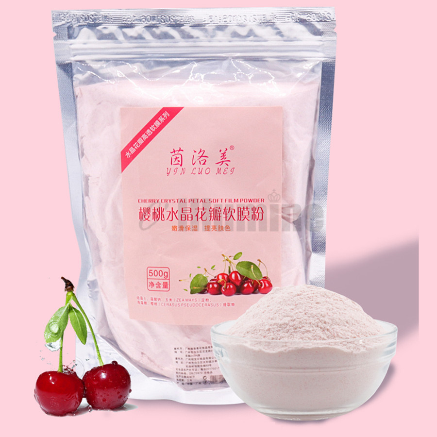 Cherry Crystal Peel Off Modeling Mask Soft Film Powder Beauty Salon Jelly Mask Powder Skin Care Smoothing 500g