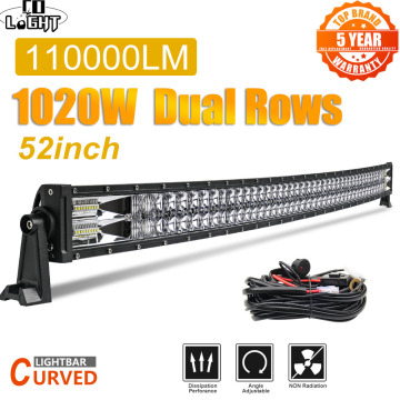 CO LIGHT 52[ Led Light Bar 1020W Led Work Lights 12V 24V Spot Flood Combo Beam for Truck Tractor SUV 4X4 4WD Offroad Barra Light