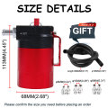 Free Shipping Baffled Aluminum Oil Catch Can Reservoir Tank / Oil Tank With Filter Universal OCC025