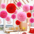 5pcs Tissue Paper Pompoms Flower For Wedding Decoration Navidad Baby Shower Birthday Party Backdrop Decoration Paper Supplies