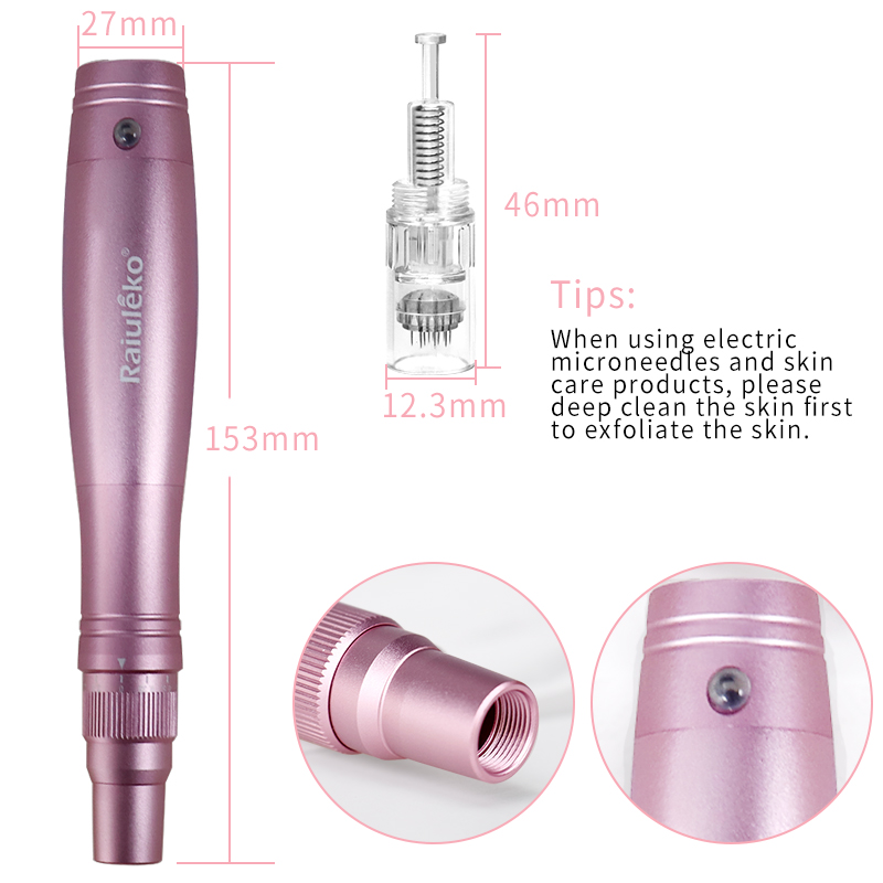 Screw Micro Needling Pen Needle Cartridge Electric Micro Rolling Derma Stamp Therapy Ultima A1-C Derma Tools MTS Beauty Device