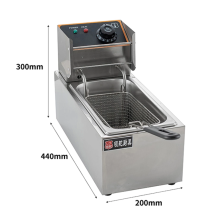 Single cylinder electric fryer for french fries