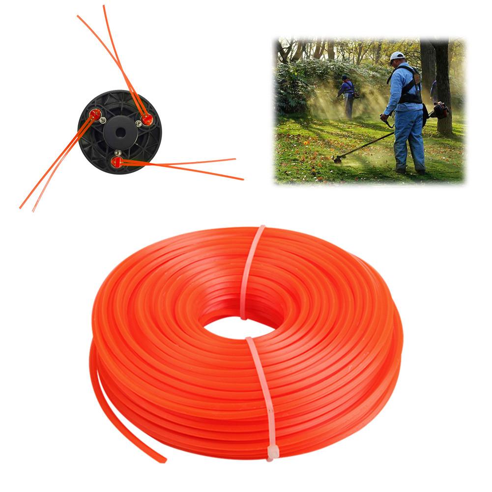 3mm 70m Grass Trimmer Line Strimmer Brushcutter Trimmer Nylon Rope Cord Line Long Round/Square Roll Grass Rope Line