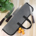 Chef Knife Bag Kitchen Roll Bag ( 4 Slots),Canvas Cooking Portable Durable Storage Pockets Green Carry Case Pouch