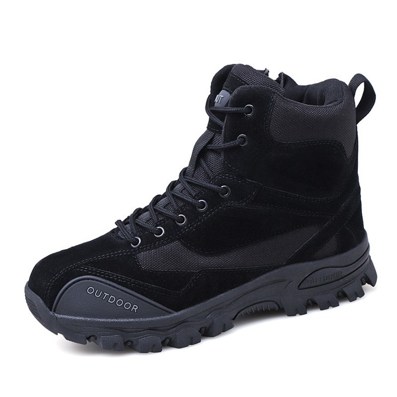 2019 New Men Boots Rubber Military Combat Boots Men Sneakers Men's shoes Outdoor Work Safety Boots Desert Boots Big Size 39-47