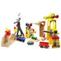 Wood Gantry Crane Magnetic Tender Track Move Crane Tender Collectable Toy Wooden Train Railway Accessories For Brio Kids Gift
