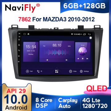 6G +128G QLED Carplay Android 10 Car Radio For Mazda 3 2004-2013 maxx axel Auto Stereo car dvd gps Navigation Multimedia Player