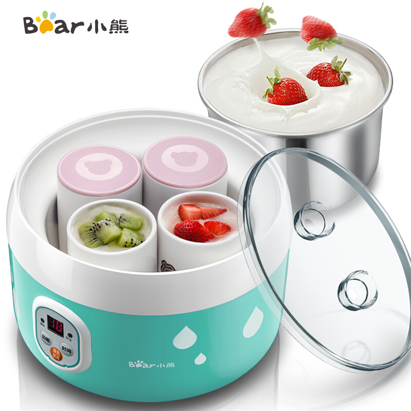 220V 1L Electric Automatic Yogurt Maker Machine Timing of 4 Glass Cup Large Capacity Kithchen Appliance