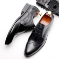 QYFCIOUFU New Arrival Luxury Pointed Toe Men Genuine Leather Shoes Lace-up Mens Dress Shoes Handmade Business Formal Shoes