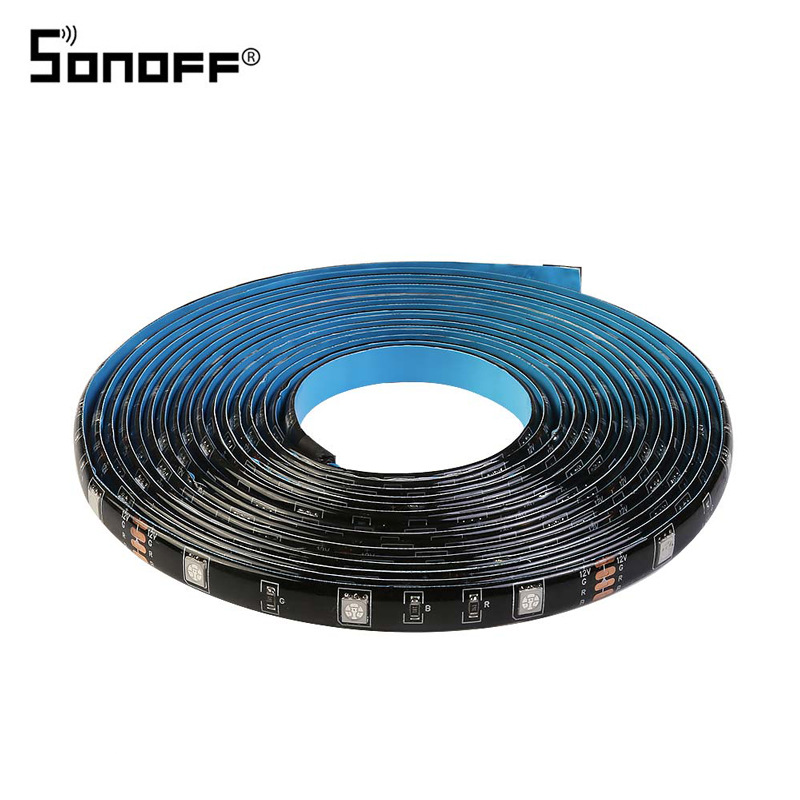 Sonoff L1 Smart LED Light Strip compatible with Alexa Google home eWeLink control Dimmable Flexible RGB Strip Lights