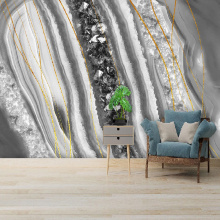 Custom Mural Wallpaper Modern Light Luxury Abstract Crystal Marble Pattern Wall Paper Living Room TV Sofa Bedroom Wall Painting