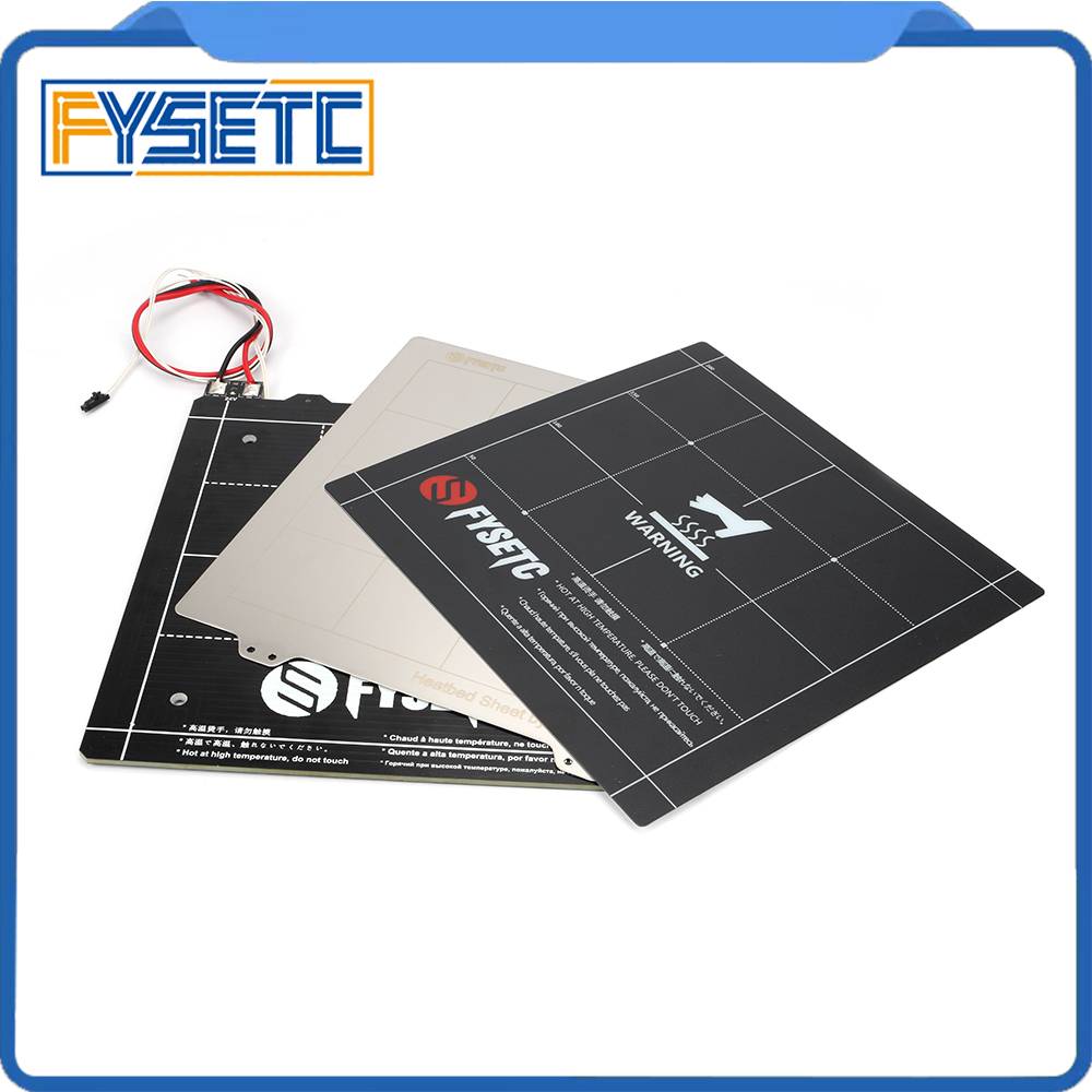235*235mm 3D Printer Magnetic Heated Bed 24V Wiring Thermistor Kit With Steel Sheet For Ender-3/3S 3D Printer Parts