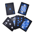 Arrival 1 Set Plastic PVC Poker Waterproof Black Durable Poker With Metal Box Creative Gift Playing Cards