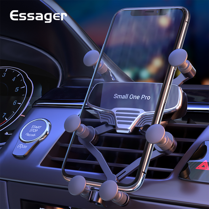 Essager Gravity Car Phone Holder For Xiaomi iphone Universal Air Vent Mount Car Holder Clip Mobile Phone Holder Stand in Car