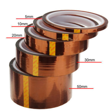 electric tape 1pc 5/10/20/30/50mm100ft Heat Resistant High Temperature Polyimide Kapton Tape 33M