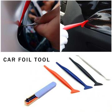 4Pcs Vinyl Car Wrap Squeegee Set Carbon Foil Film Wrapping Magnet Scraper Window Tint Tool Kit Car Stickers Styling Tool