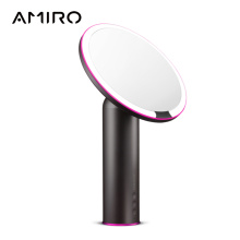 AMIRO 8 Inch LED Lighted Makeup Mirror, On/Off Smart Sensor, True Color Clarity System, Natural Daylight Mode, no battery