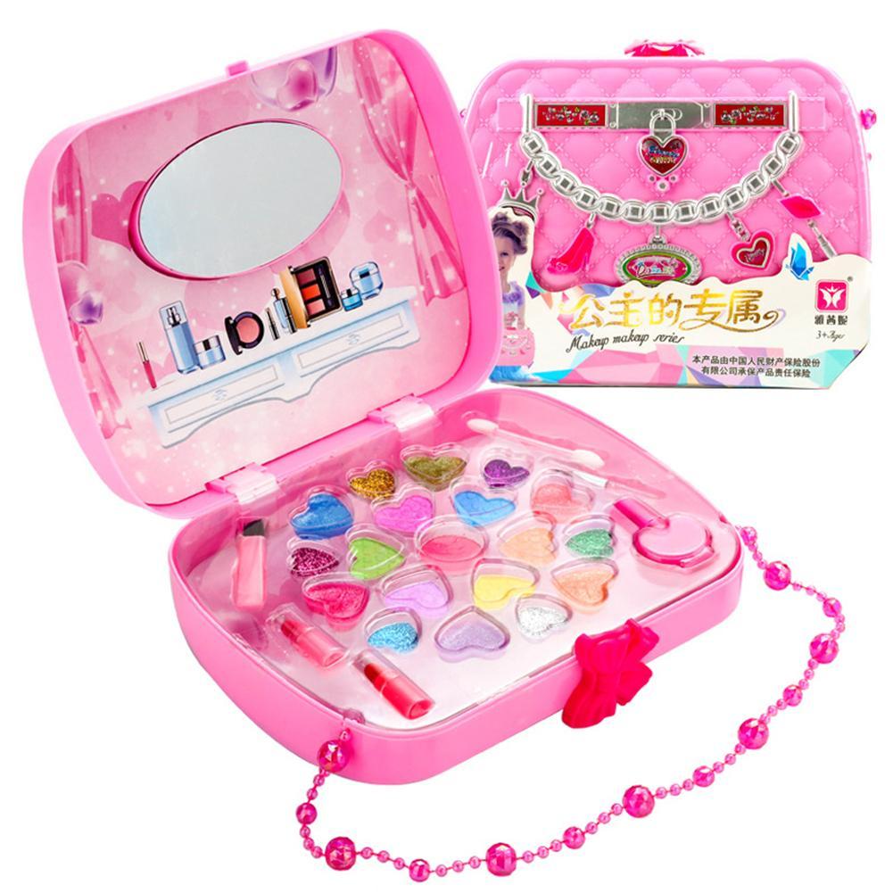 Children Pretend Play Beauty Makeup Box Kid Make Up Toys Safe Non-toxic Girl Simulation Toy Gift For Children 7-12 Old