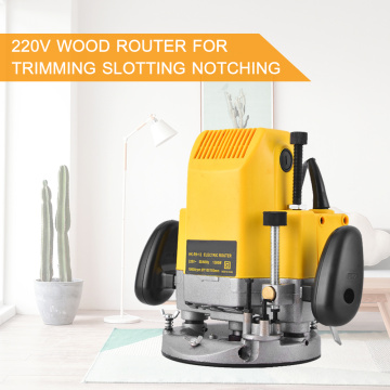 220V1580W Wood Router Electric Engraving Machine Woodwork Trimmer Milling Machine for Trimming Slotting Notching EU Plug