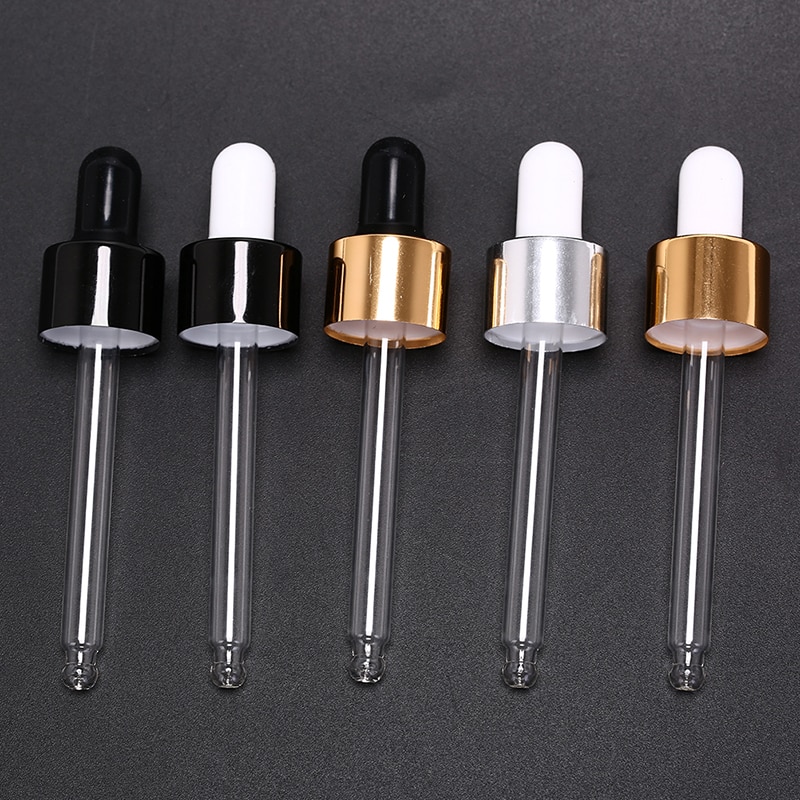 Clear Glass Experiment Medical Pipette Dropper Transfer Pipette Lab Supplies With Rubber Head For 30ml Dropper Bottle