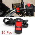 10 Pcs Motorcycle Switches Connector Handlebar Switches ON/OFF Button Connector Push Button Switch Motorcycle Parts Accessories