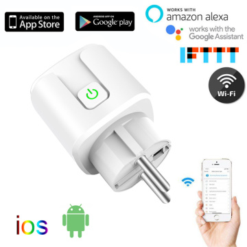 Smart Plug WiFi Socket EU 16A 100-240V Power Monitor Timing Function Tuya SmartLife APP Control Work With Alexa Google Assistant