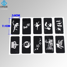 OPHIR 10x Reusable Airbrush Stencils Angel Series for Body Art Paint Temporary Tattoo Stencils Tattoo Accesories Kit _TA032C