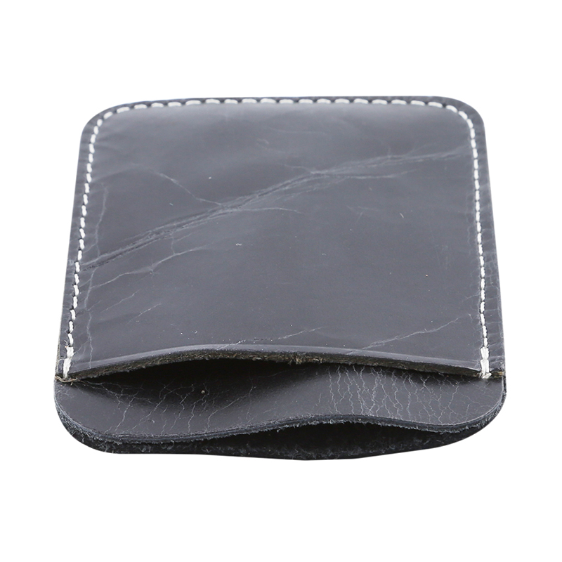 Men Money Clips Vintage PU Leather Front Pocket Clamp For Money Holder Short Money Clip Wallet With Card ID Case